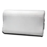 صورة لشكل مخدة حبيبات ميموري فوم على الطبيعة يظهر بوضوح ارتفاع المخدة Picture of the Microbead Memory Foam Pillow in real life, clearly showing the pillow's height.