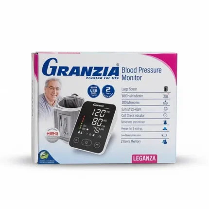 علبة جهاز قياس الضغط جرانزيا ليجانزا - Granzia Leganza Blood Pressure Monitor Box
