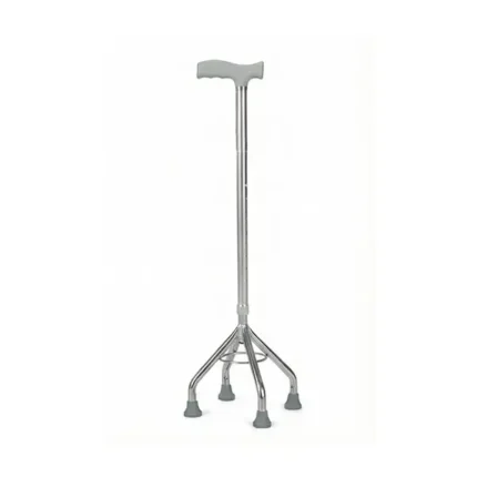 عكاز رباعي الأرجل من الألومنيوم قابل للتعديل – Quad Base Walking Cane adjustable aluminum