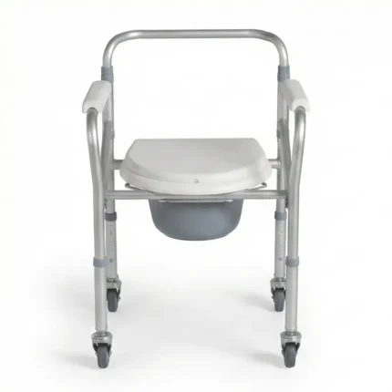 كرسي حمام رجلاش قابل لتعديل الارتفاع والطي - Height-Adjustable Commode Chair