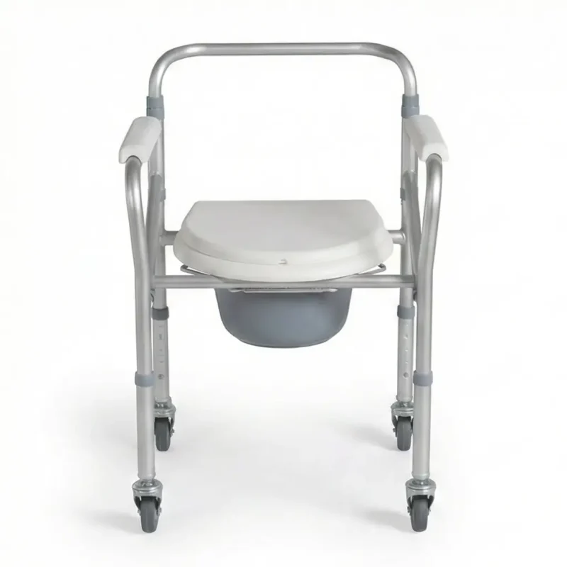 كرسي حمام رجلاش قابل لتعديل الارتفاع والطي - Height-Adjustable Commode Chair