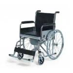 كرسي متحرك مع حمام وعجل خلفي كبير Wheelchair with Commode & Large Rear Wheels