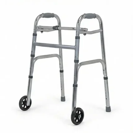 مشاية كبار السن بعجل أمامي 1 بار قابلة للطي - Foldable Wheeled Walker 1 Bar