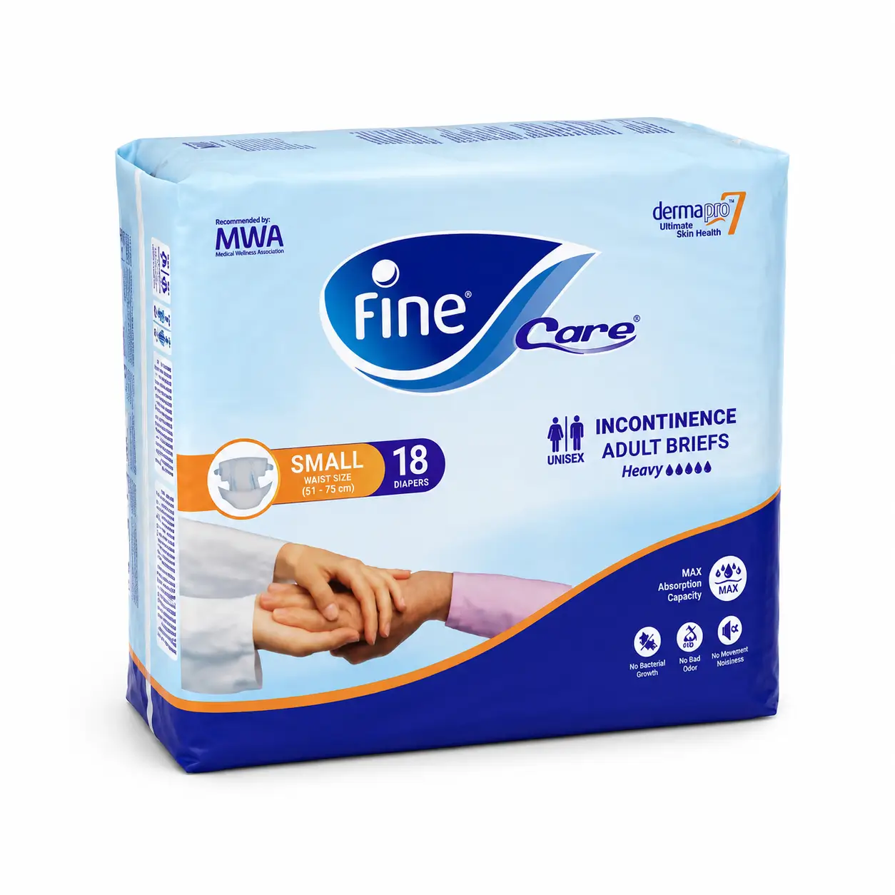 fine-care-adult-diapers-small-18-1 حفاضات فاين كير للكبار للسلس البولي مقاس صغير 18 قطعة