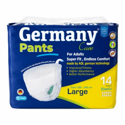 عبوة حفاضات شورت جيرمني للكبار مقاس كبير بالعربي Germany Pants Adult Pull-Up Diapers Large 14 Pack
