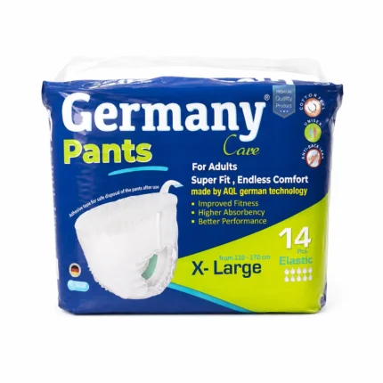 عبوة حفاضات شورت جيرمني للكبار من الجانب Germany Pants Adult Pull-Up Diapers X-Large 14 Pack