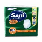 عبوة حفاضات ساني سنسيتيف شورت مقاس وسط من الجانب Sani Sensitive Pants Adult Pull-Up Diapers Medium 14 Pack