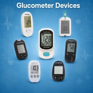 All blood glucose meters: Accu-Chek, GlucoDoctor, CareSens, Elite, Perfecta Bianca, OnCall Plus, OnCall Ultra, and PresChek كل أجهزة قياس السكر فى الدم أكواتشيك، جلوكودكتور،كيرسينس، ايليت، بيرفكتا بيانكا، اون كول بلس، اون كول الترا وبريس تشيك